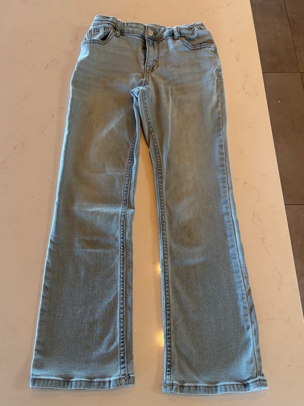 Cat & Jack Girls Bootcut Jeans Size 12 Light Wash Adjustable Waist